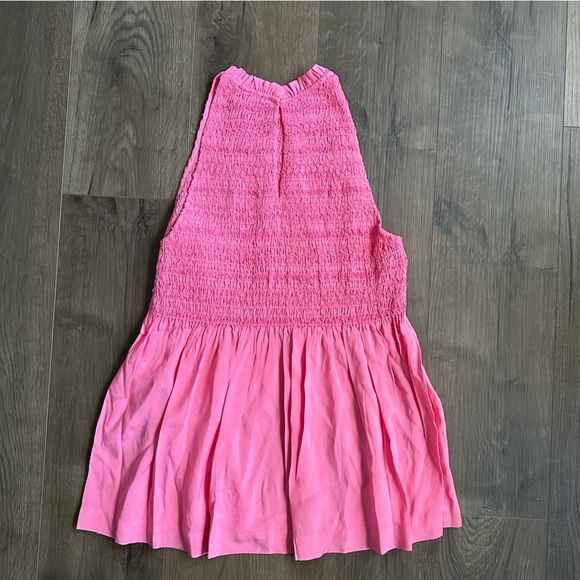 NWT Trina Turk El Rancho Halter Neck Peplum Top in Candy Pink - Size Medium - Picture 4 of 7